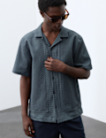 Geometric Jacquard Short Sleeve Shirt