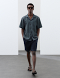 Geometric Jacquard Short Sleeve Shirt