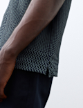 Geometric Jacquard Short Sleeve Shirt
