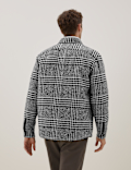 Wool Blend Check Overshirt