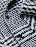 Wool Blend Check Overshirt