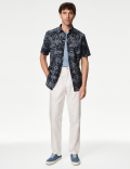 Easy Iron Pure Cotton Palm Print Shirt