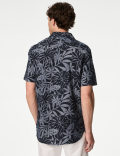 Easy Iron Pure Cotton Palm Print Shirt