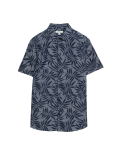 Easy Iron Pure Cotton Palm Print Shirt