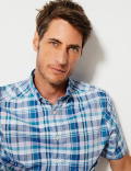 Pure Cotton Checked Relaxed Fit Shirt