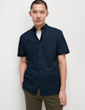 Easy Iron Pure Cotton Textured Shirt