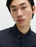 Regular Fit Linen Rich Short Sleeve Shirt