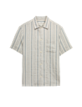 Linen Rich Striped Short Sleeve Shirt