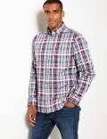 Pure Cotton Checked Relaxed Fit Shirt