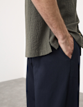 Regular Fit Crinkle Seersucker Shirt