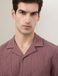 Relaxed Fit Crinkle Seersucker Shirt