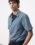 Geometric Print Short Sleeve Shirt