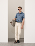 Geometric Print Short Sleeve Shirt