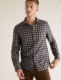 Brushed Cotton Checked Shirt