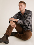 Brushed Cotton Checked Shirt