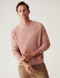 Pure Cotton Raglan Crew Neck Sweatshirt