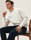 Pure Cotton Raglan Crew Neck Sweatshirt