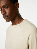 Pure Cotton Raglan Crew Neck Sweatshirt