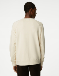 Pure Cotton Raglan Crew Neck Sweatshirt