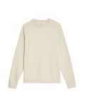 Pure Cotton Raglan Crew Neck Sweatshirt