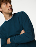 Pure Cotton Raglan Crew Neck Sweatshirt