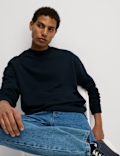 Oversized Cotton Rich Crew Neck Sweatshirt