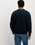 Oversized Cotton Rich Crew Neck Sweatshirt
