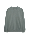 Cotton Rich Relaxed Fit Crew Neck Sweatshirt