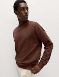 Cotton Rich Relaxed Fit Crew Neck Sweatshirt