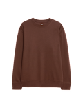 Cotton Rich Relaxed Fit Crew Neck Sweatshirt