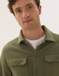 Cotton Blend Jersey Overshirt