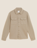 Cotton Blend Jersey Overshirt