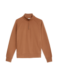 Pure Cotton Half Zip Sweatshirt
