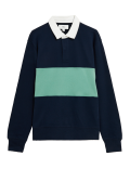 Pure Cotton Colour Block Rugby Sweatshirt