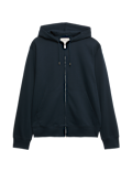 Cotton Rich Zip Through Hoodie