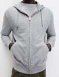Cotton Rich Zip Through Hoodie
