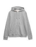 Cotton Rich Zip Through Hoodie