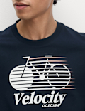 Pure Cotton Bike Print T-shirt