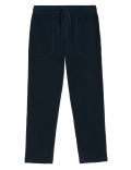 Drawstring Pure Cotton Straight Leg Joggers