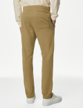 Drawstring Pure Cotton Straight Leg Joggers