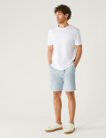 Striped Drawstring Jersey Shorts