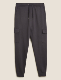 Cuffed Pure Cotton Cargo Joggers