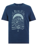 Pure Cotton Sunset Wave Print T-Shirt