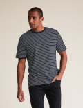 Pure Cotton Striped T-Shirt