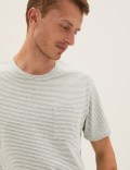 2 Pack Pure Cotton Striped T-Shirts
