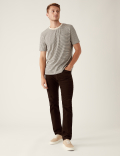 Pure Cotton Textured Striped T-Shirt
