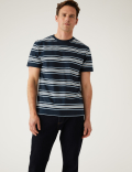 Pure Cotton Striped Heavy Weight T-Shirt