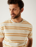 Pure Cotton Striped Heavy Weight T-Shirt