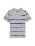 Pure Cotton Textured Striped T-Shirt