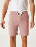 Pure Cotton Drawstring Jersey Shorts